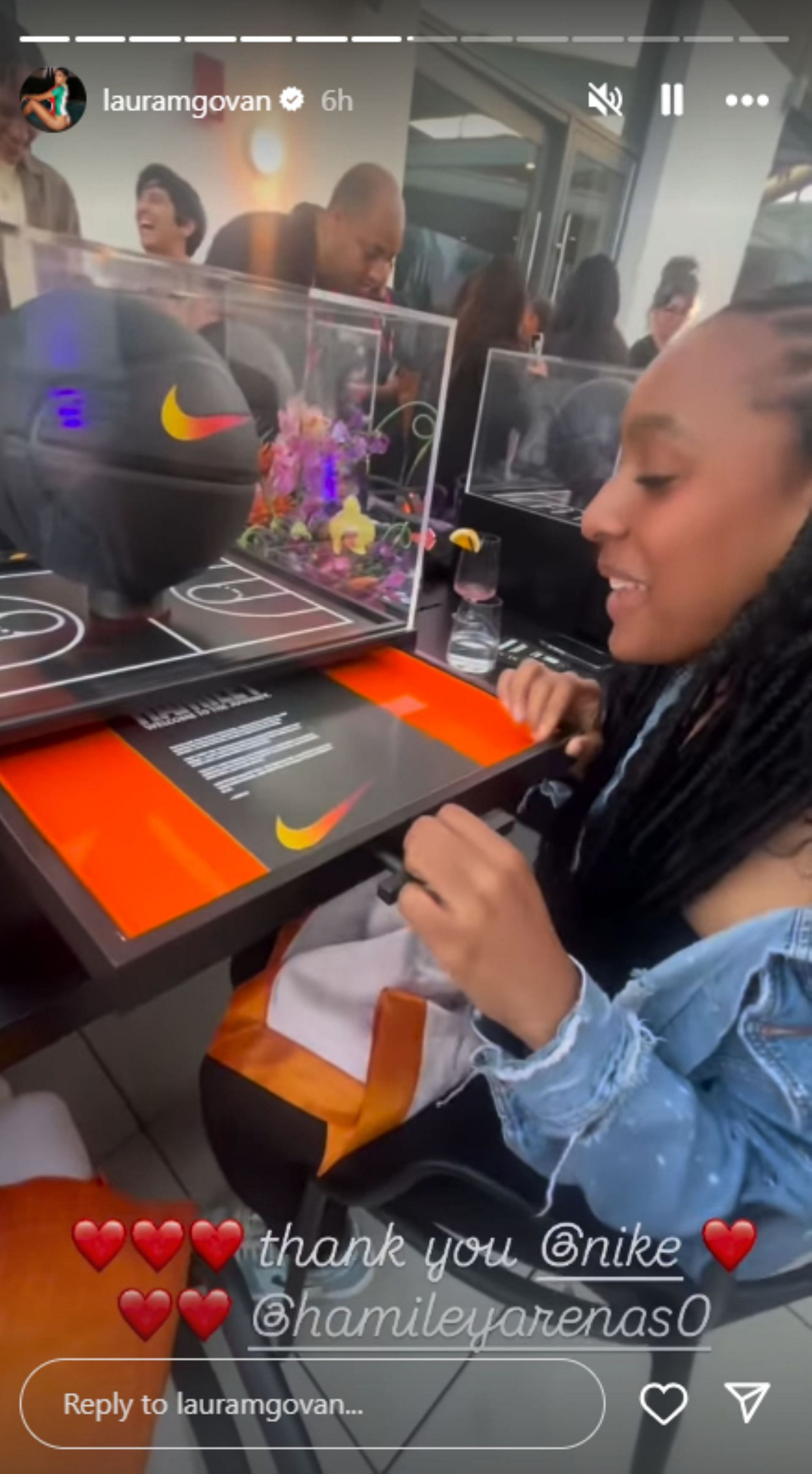 Gilbert Arenas' daughter, Hamiley Arenas, shares candid moments after signing new Nike deal (Image via Instagram @lauramgovan)